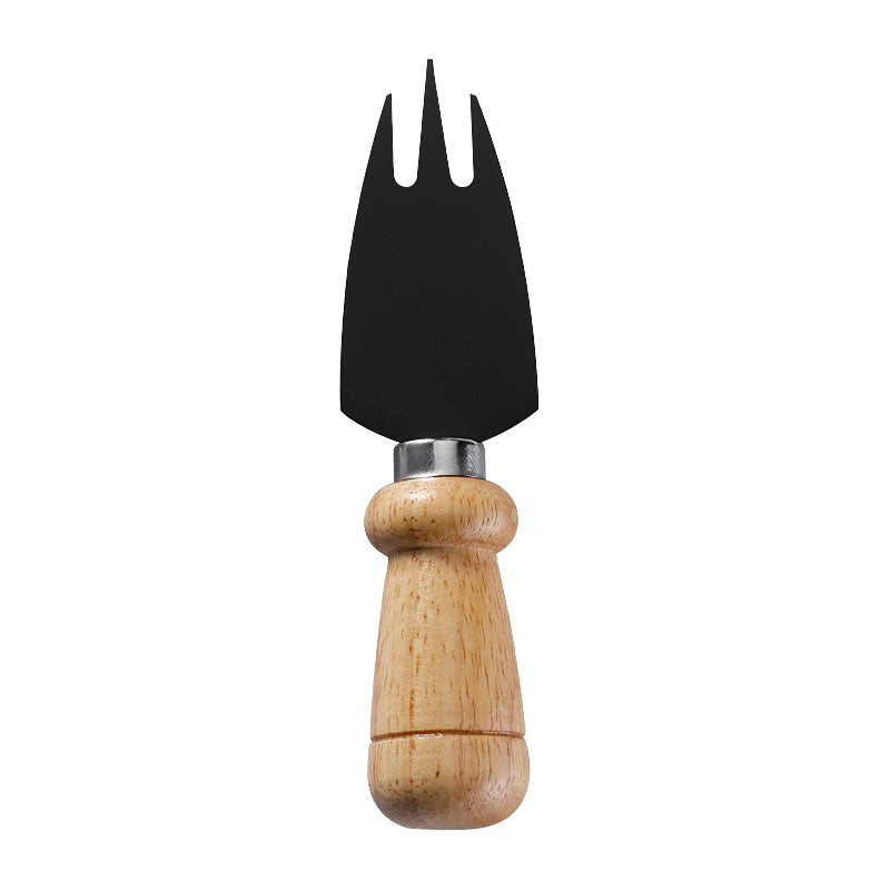 Rubberwood Handle Three-Tine Cheese Fork
