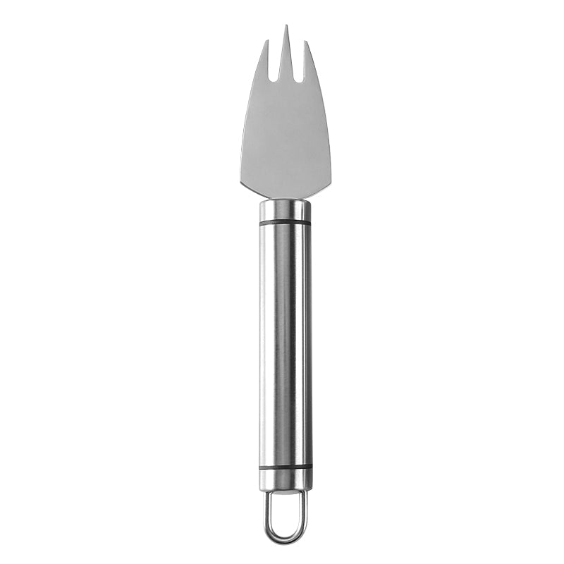 Three-Prong Cheese Fork with Stainless Steel Tines & Cylindrical Handle with Hanging Loop