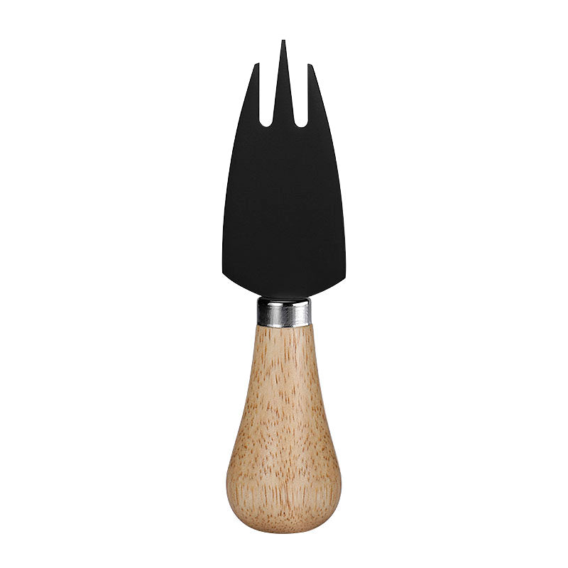 Rubberwood Handle Three-Tine Cheese Fork