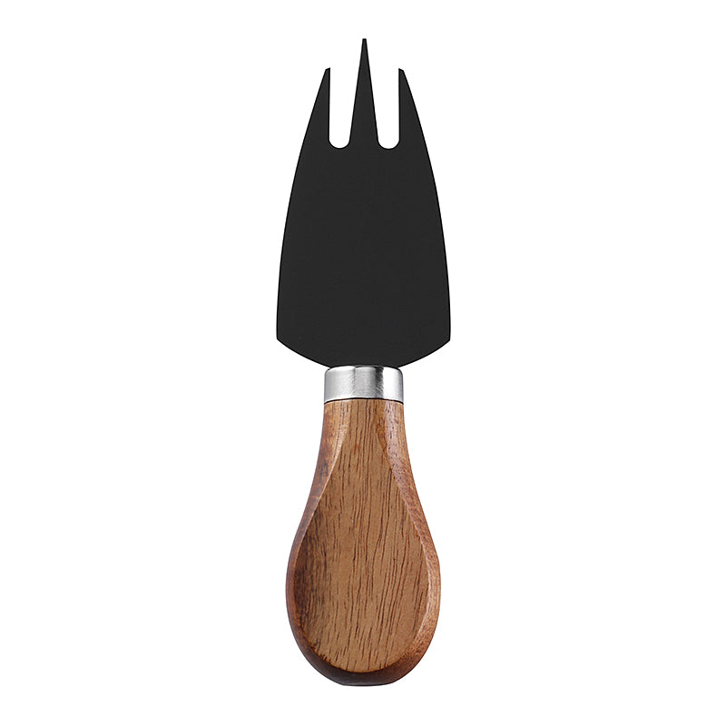 Three-Prong Cheese Fork with Stainless Steel Tines & Acacia Flat Handle