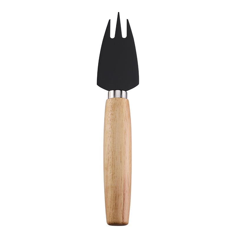 Three-Prong Cheese Fork with Rubberwood Handle