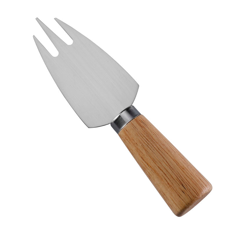 Rubberwood Handle Three-Tine Cheese Fork