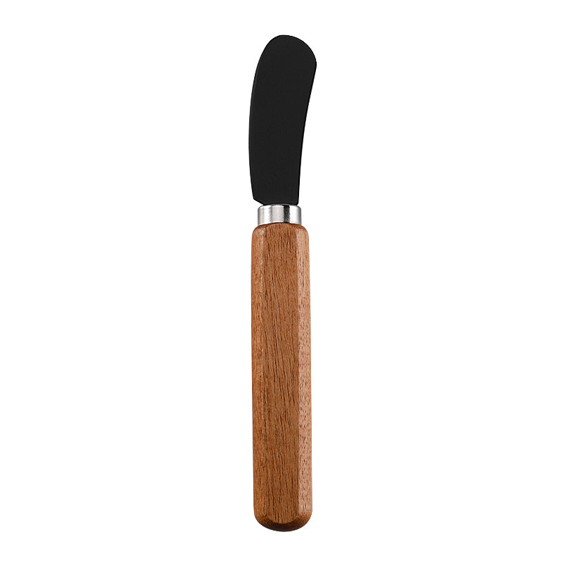 Round-Tip Cheese Spreader with Stainless Steel Blade & Acacia Flat Handle