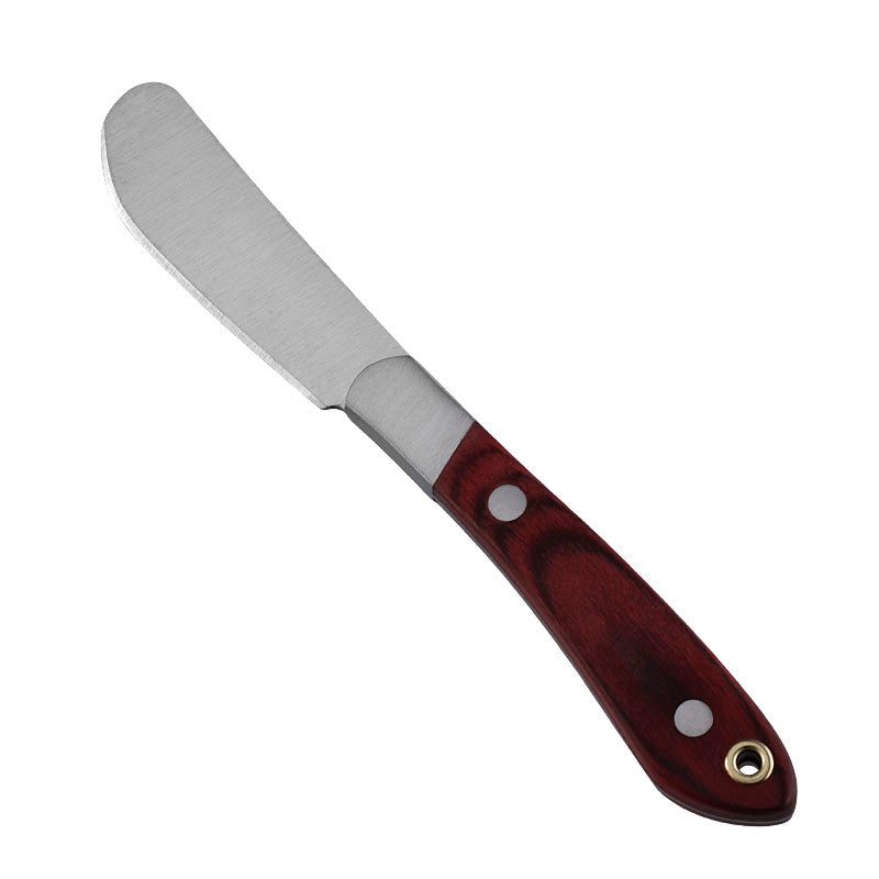 Round-Tip Cheese Spreader with Stainless Steel Blade & Pakkawood Handle