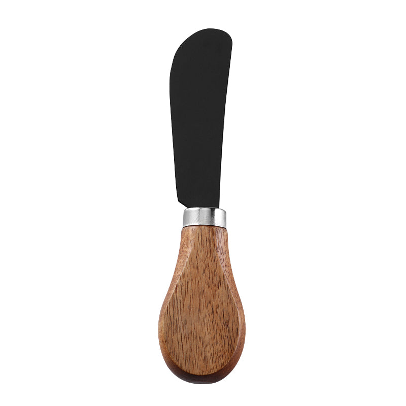 Curved Cheese Spreader with Stainless Steel Blade & Acacia Flat Handle