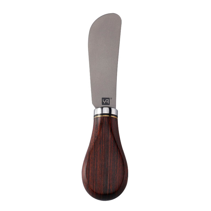 CO1>Titanium Butter Knife & Cheese Spreader with Rainbow Colorwood Handle