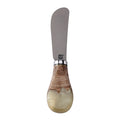 Titanium Hard Cheese Knife with Burl Wood & Resin Handle