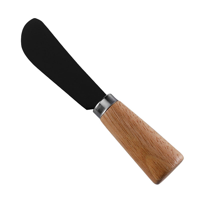 Rubberwood Handle Round-Tip Cheese Spreader