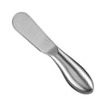 Full-Tang Round-Tip Cheese Spreader, Brushed Stainless Steel, Hollow Teardrop Handle