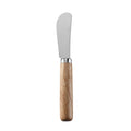 Angled-Blade Cheese Spreader with Stainless Steel Blade & Round Rubberwood Handle