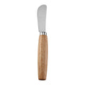 Curved Cheese Spreader with Brushed Stainless Steel Blade & Rubberwood Handle