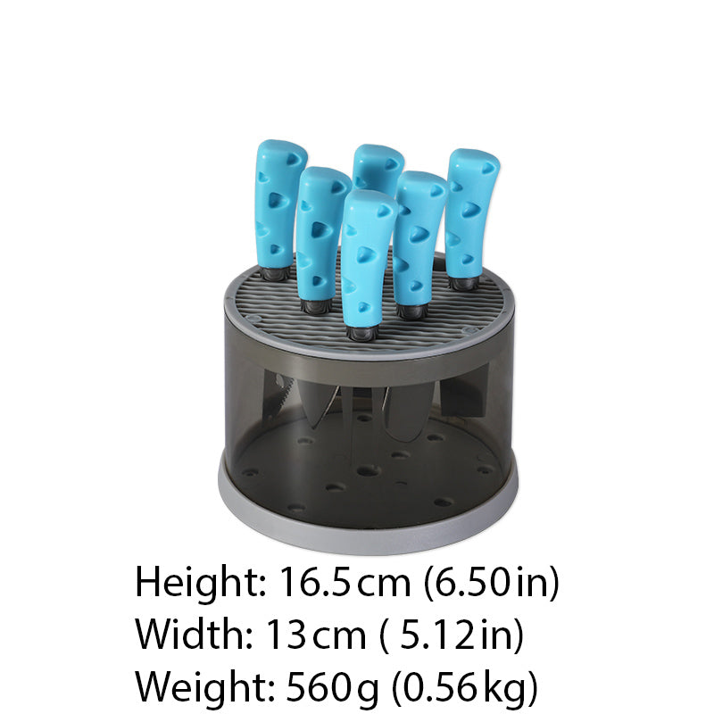 6-Piece Cheese Knife Set with Rotating Stand