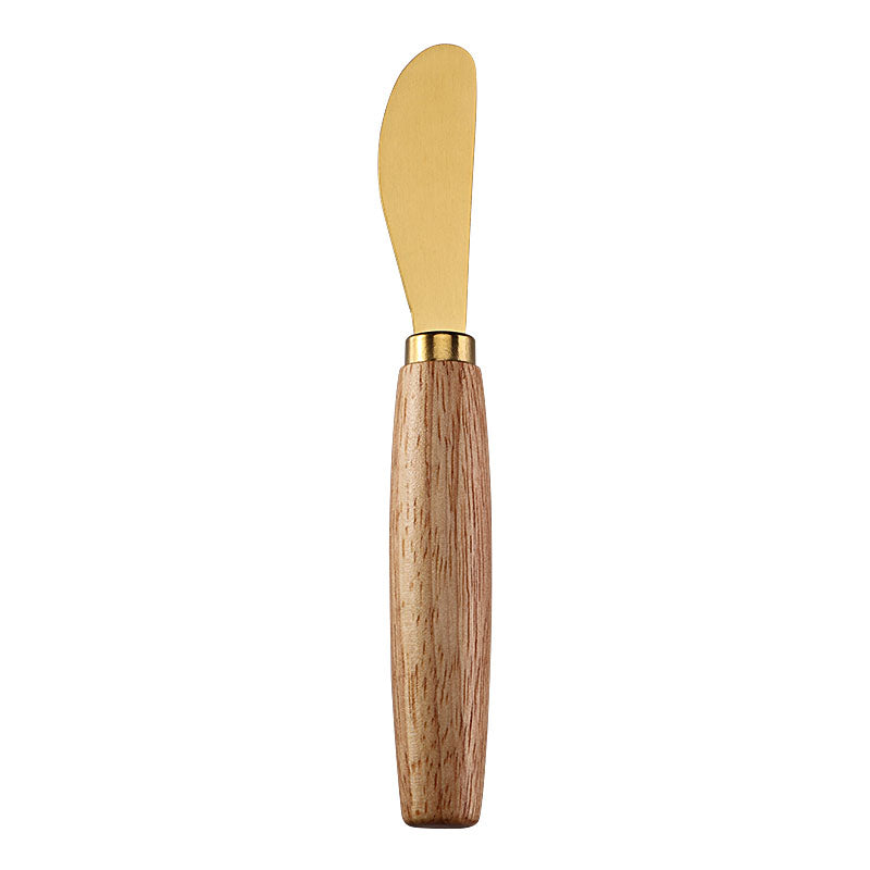 Wide Cheese Spreader with Rubberwood Handle