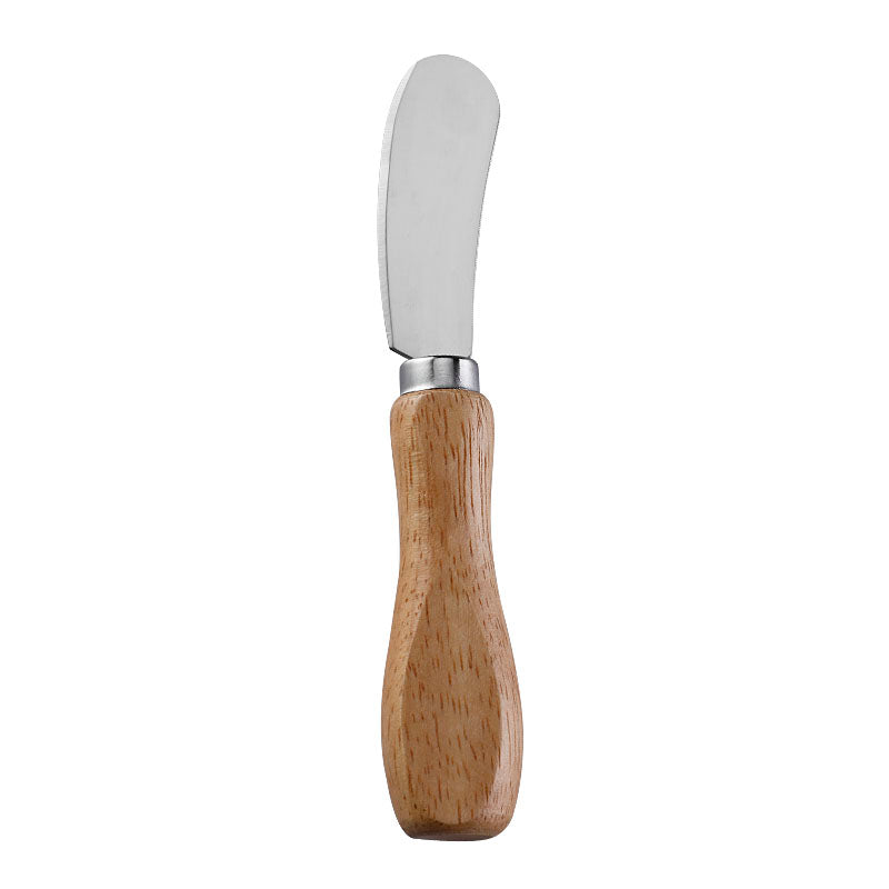 Rubberwood Handle Wide Butter Knife