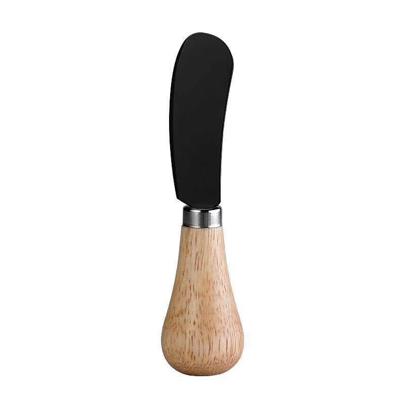 Rubberwood Handle Round-Tip Cheese Spreader