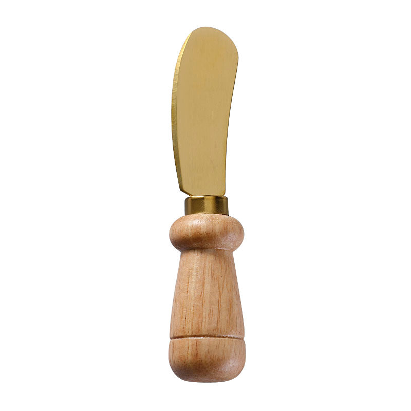 Rubberwood Handle Wide Cheese Spreader