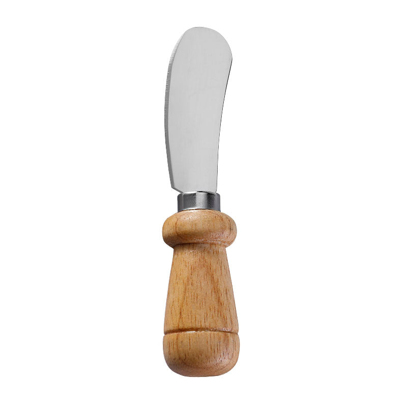Rubberwood Handle Wide Cheese Spreader