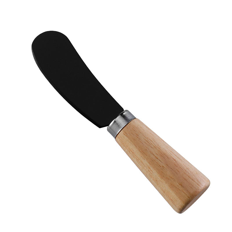 Rubberwood Handle Mini Round-Tip Cheese Spreader