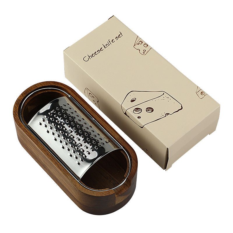 Acacia Wood Cheese Grater with Storage Box