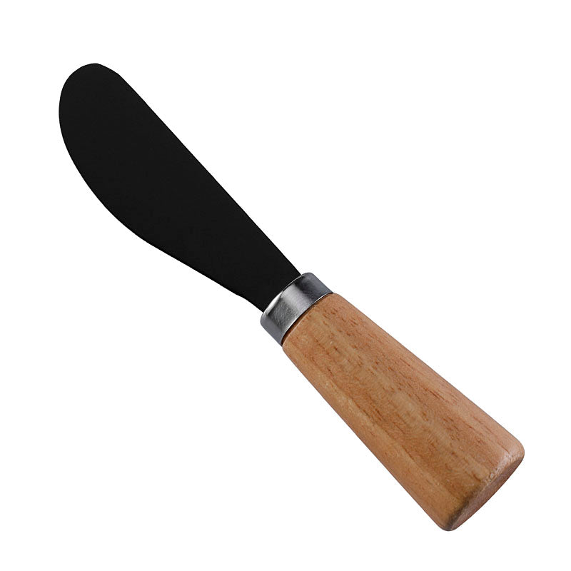 Rubberwood Handle Round-Tip Cheese Spreader
