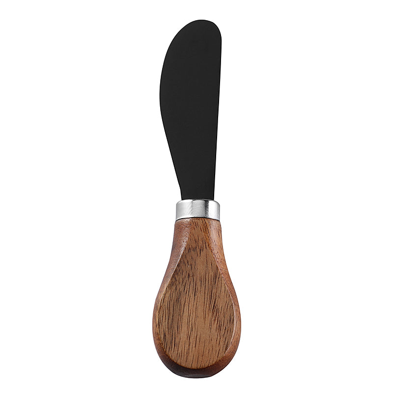 Round-Tip Cheese Spreader with Stainless Steel Blade & Acacia Flat Handle