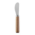 Round-Tip Cheese Spreader with Stainless Steel Blade & Round Rubberwood Handle