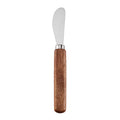 Curved Cheese Spreader with Angled Stainless Steel Blade & Acacia Flat Handle