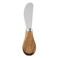 Round-Tip Cheese Spreader with Stainless Steel Blade & Acacia Flat Handle