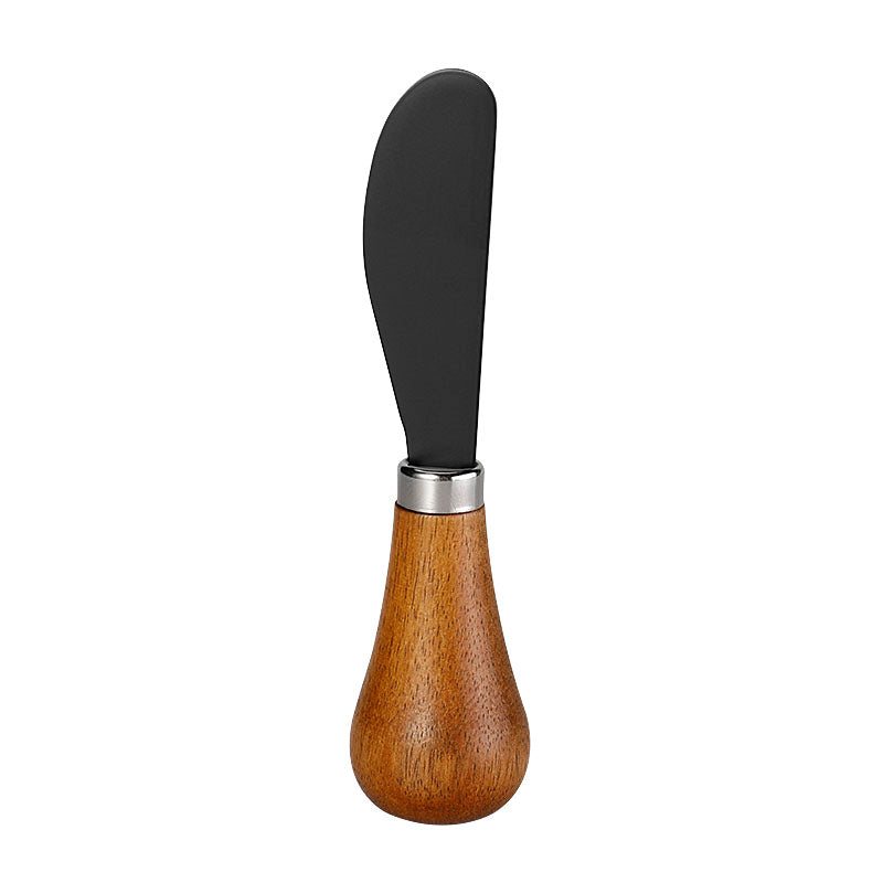 Round-Tip Cheese Spreader with Acacia Wood Bulb Handle