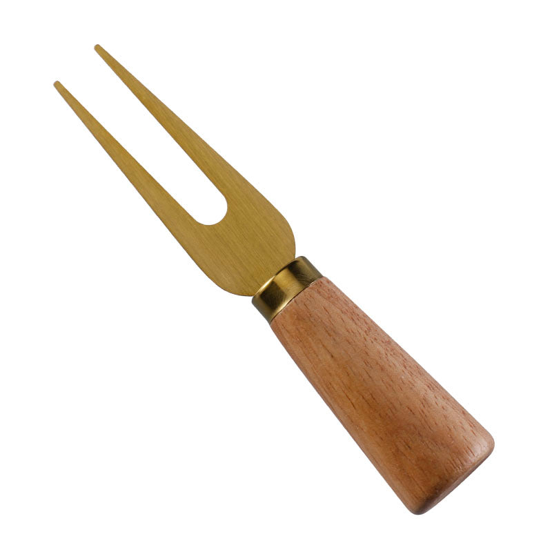 Rubberwood Handle Two-Tine Cheese Fork
