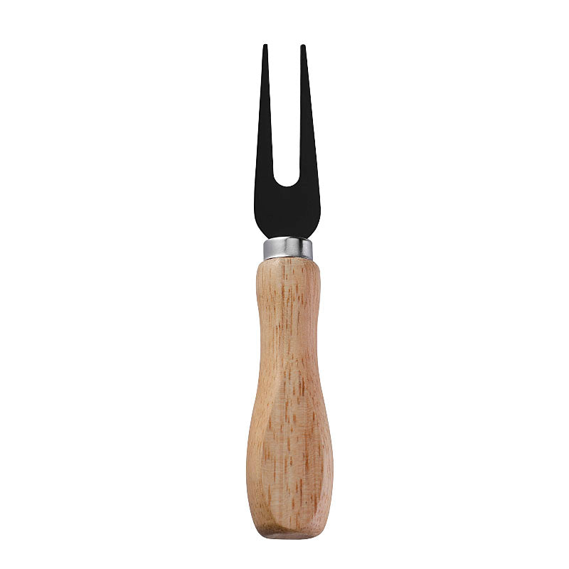 Rubberwood Handle Two-Tine Cheese Fork