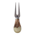 Titanium Hard Cheese Knife with Burl Wood & Resin Handle