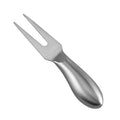 Full-Tang Two-Prong Cheese Fork, Brushed Stainless Steel, Hollow Teardrop Handle