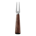 Two-Prong Cheese Fork with Brushed Stainless Steel Tines & Walnut Tapered Handle