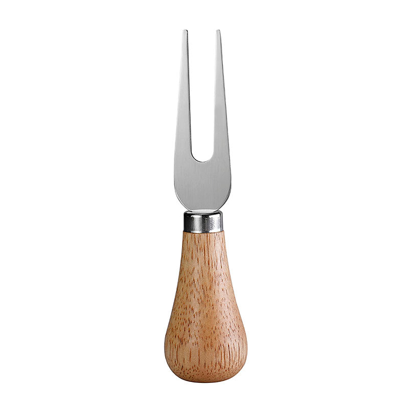 Rubberwood Handle Two-Tine Cheese Fork