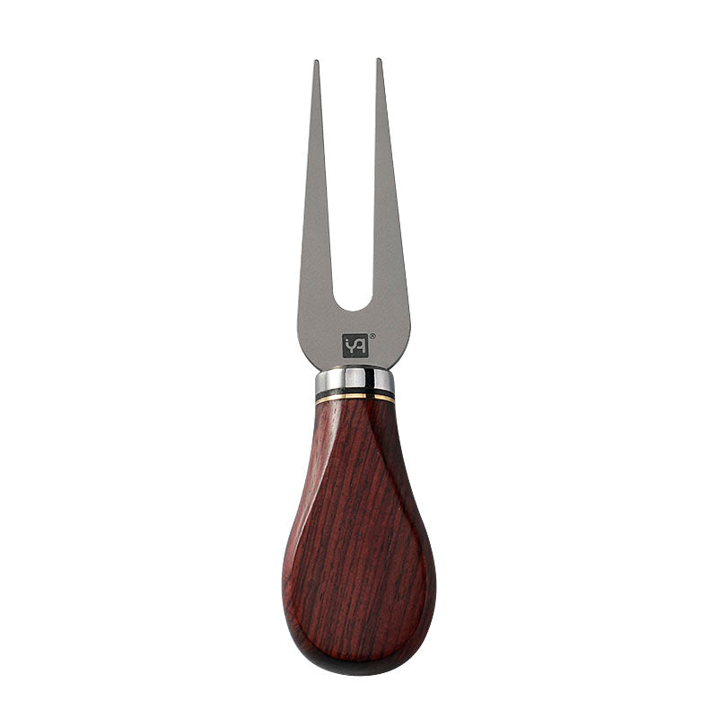 PA1>Titanium Cheese Fork with Padauk Wood Handle