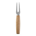 Two-Prong Cheese Fork with Brushed Stainless Steel Tines & Rubberwood Handle
