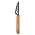Serrated Soft Cheese Knife with Black Titanium-Coated Blade & Rubberwood Handle