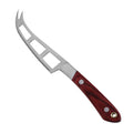 Three-Hole Serrated Soft Cheese Knife with Fork Tip, Stainless Steel & Pakkawood Handle
