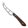 Three-Hole Serrated Soft Cheese Knife with Fork Tip, Stainless Steel & Walnut Handle