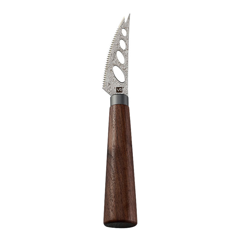 Damascus Steel Cheese Fork with Walnut Wood Handle