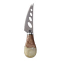Titanium Hard Cheese Knife with Burl Wood & Resin Handle