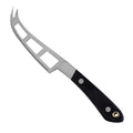 Two-Hole Serrated Soft Cheese Knife with Fork Tip, Stainless Steel & Black Pakkawood Handle