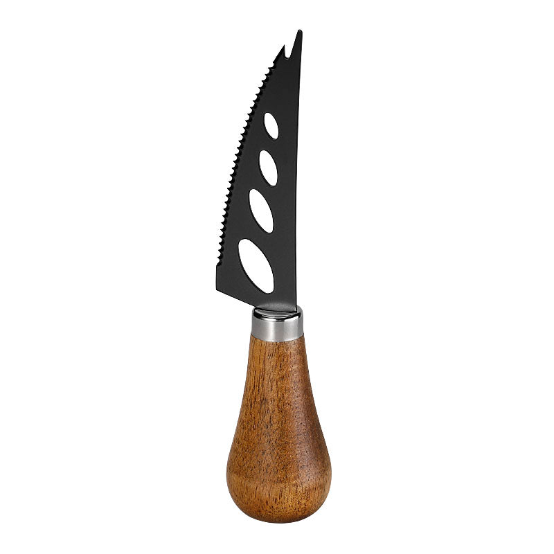 Serrated Soft Cheese Knife with Acacia Wood Bulb Handle